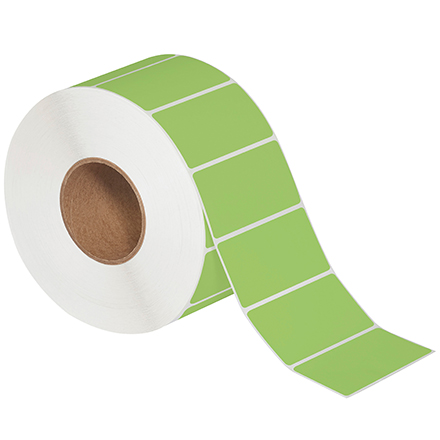 4 x 2" Green Thermal Transfer Labels